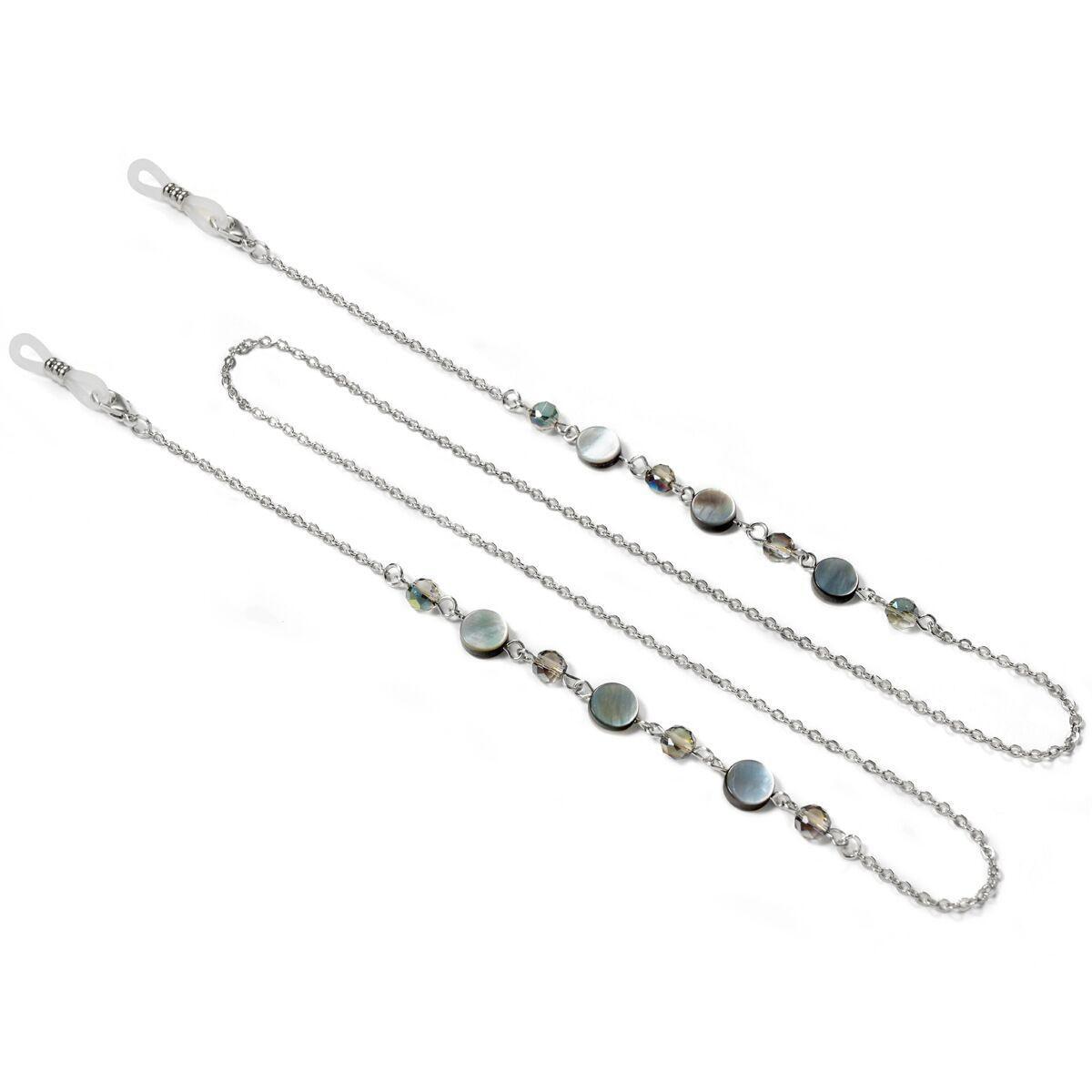 

Natural Crystal Eyeglass Hanger, Stainless Steel Mask Chain Hanger, -use Decorative Piece. One Size