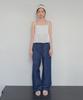 Moui Denim Banding Slacks (D/Blue)