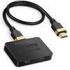 avedio links HDMI Splitter 4K@60Hz, HDMI Splitter 1 in 2 Out, HDMI Splitter for 2 Same Screen Only Mirror Screens, Support 3D Dol-by Vision Atmos
