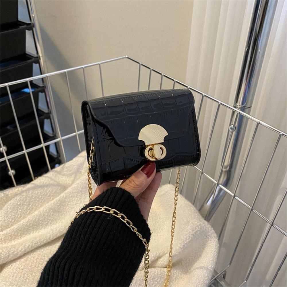 Trendy Mini Shoulder Bag Casual Chain Messenger Bag Daily Commuting Bag Lipstick Coin Purse