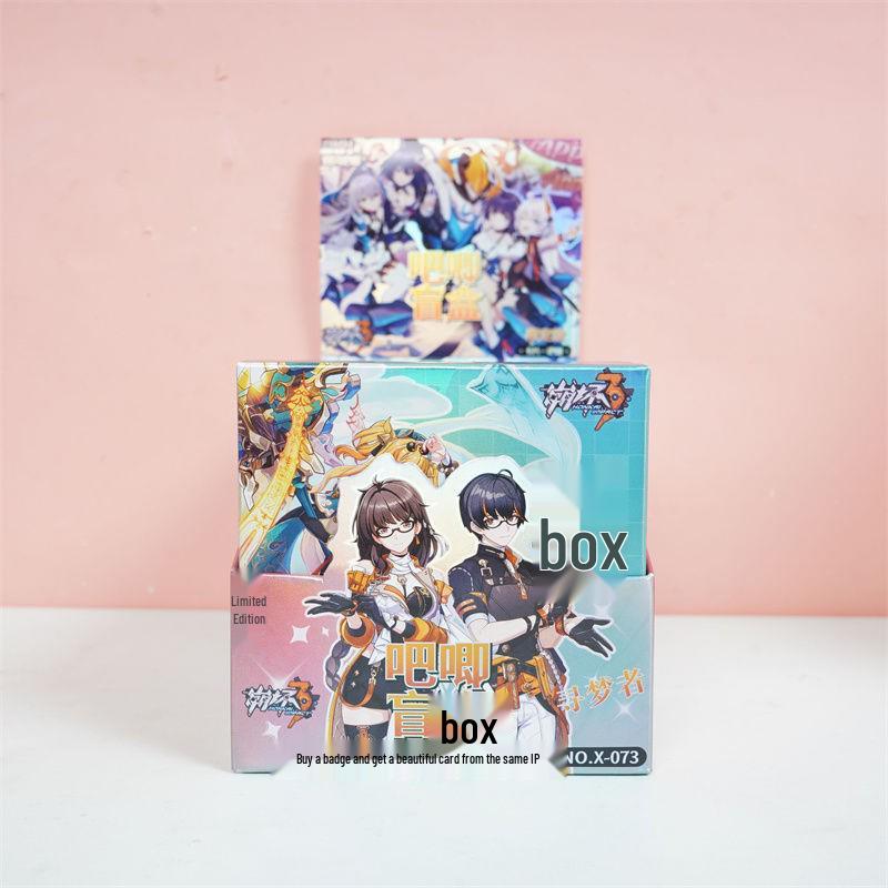 Anime LABUBU Fanmade 75MM Blind Box Button Badge - Double Flash Tinplate Laser Design