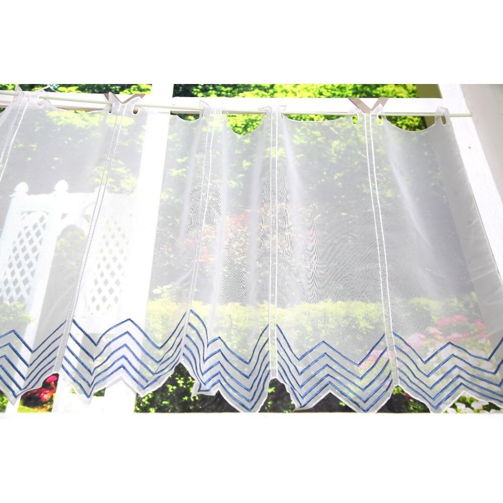 Yarn Computer Embroidery, Small Coffee Curtain, Small Kitchen Curtain Ht-054