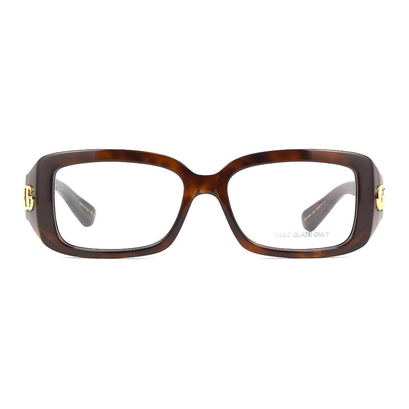 Gucci Side logo rectangular optical frame women's green Green 53 basic packaging - dust bag + glasses case (random color)