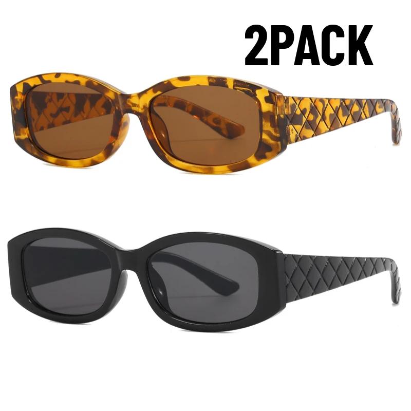 

2PACK New Trendy Trendy Y2K Small Rectangular Goggles Women Sunglasses Ourdoor Goggles Men Punk Sports Sun Eyeglasses