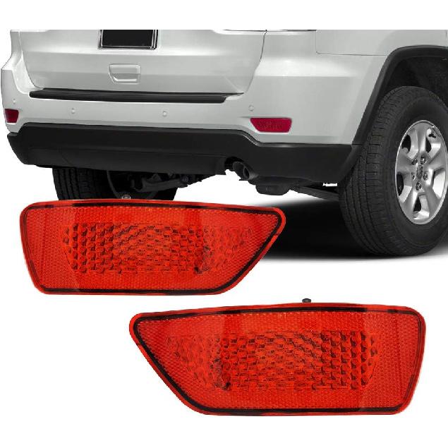 GSRECY Rear Bumper Trim Reflector Light Lamp Replacement for Jeep Grand Cherokee Compass Dodge (Left)