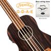 AKLOT Bass 30 Inch Ukulele Bass EADG Soft Case Strap Pick Included Ukulele, (Ebony Brown)
