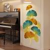 Tj16515 Hand-Painted Color Ginkgo Biloba Bronzing Wall Sticker Decoration Children'S Room Bedroom Background Self-Adhesive Wall Sticker