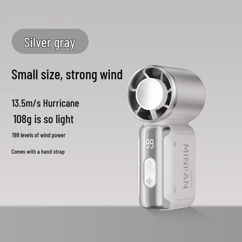 

JF157 High-Speed 199-Speed Portable USB Turbine Fan: Compact Handheld Pocket Fan for Outdoor Use 70*40*177mm