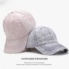 Damska Czapka Baseballowa Z Płukanego Denimu Do Modelowania Twarzy Zniszczona Podarta Vintage Regulowana Codzienna Casualowa Czapka Przeciwsłoneczna