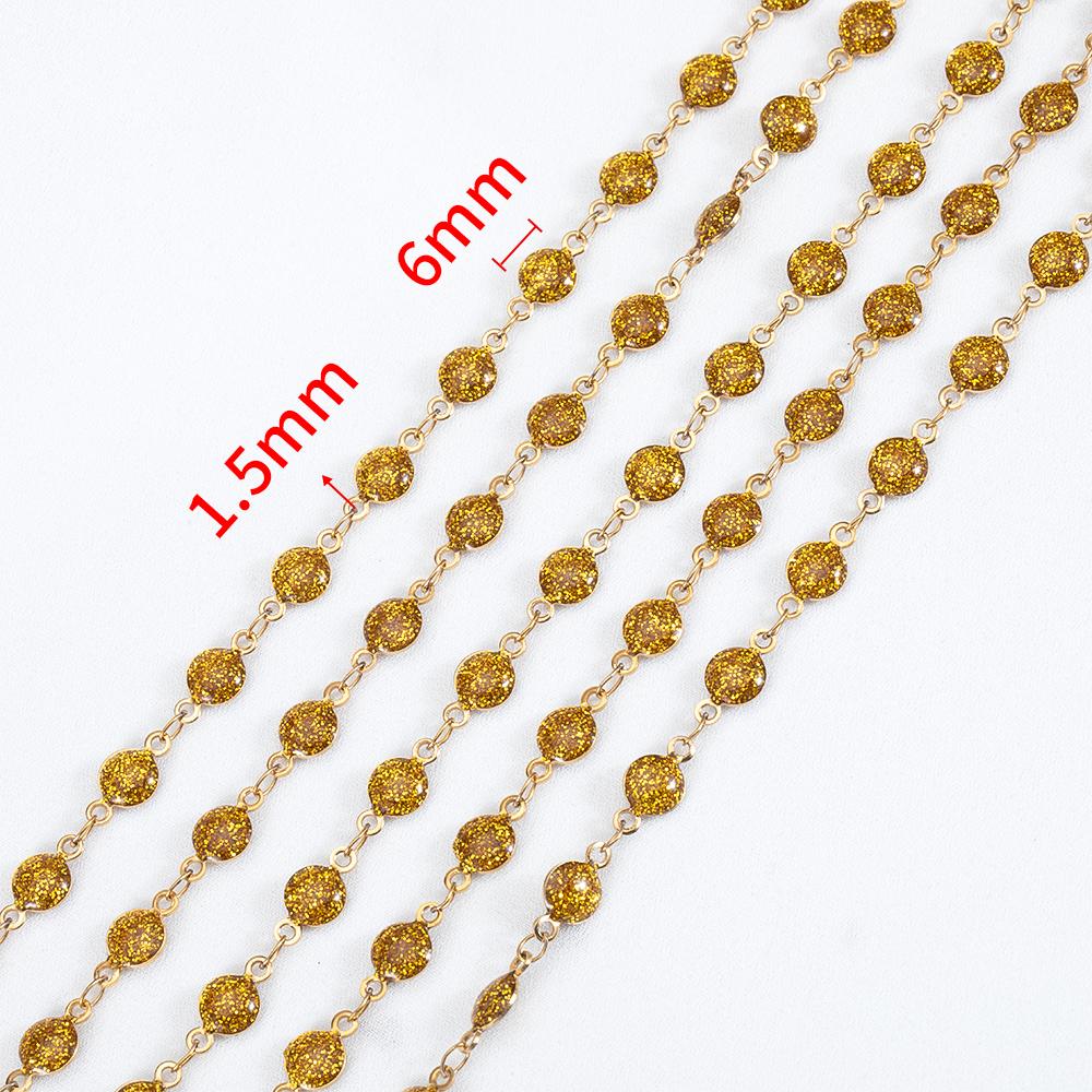 1m Stainless Steel Powdered Chain Jewelry Making Colorful Enamel Chains Bulk for DIY Bracelet Necklace Jewelry Chains Findings