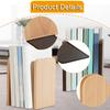 Wooden Book End Books Stopper Heavy Duty Elegant for /magazines Support Bookcase