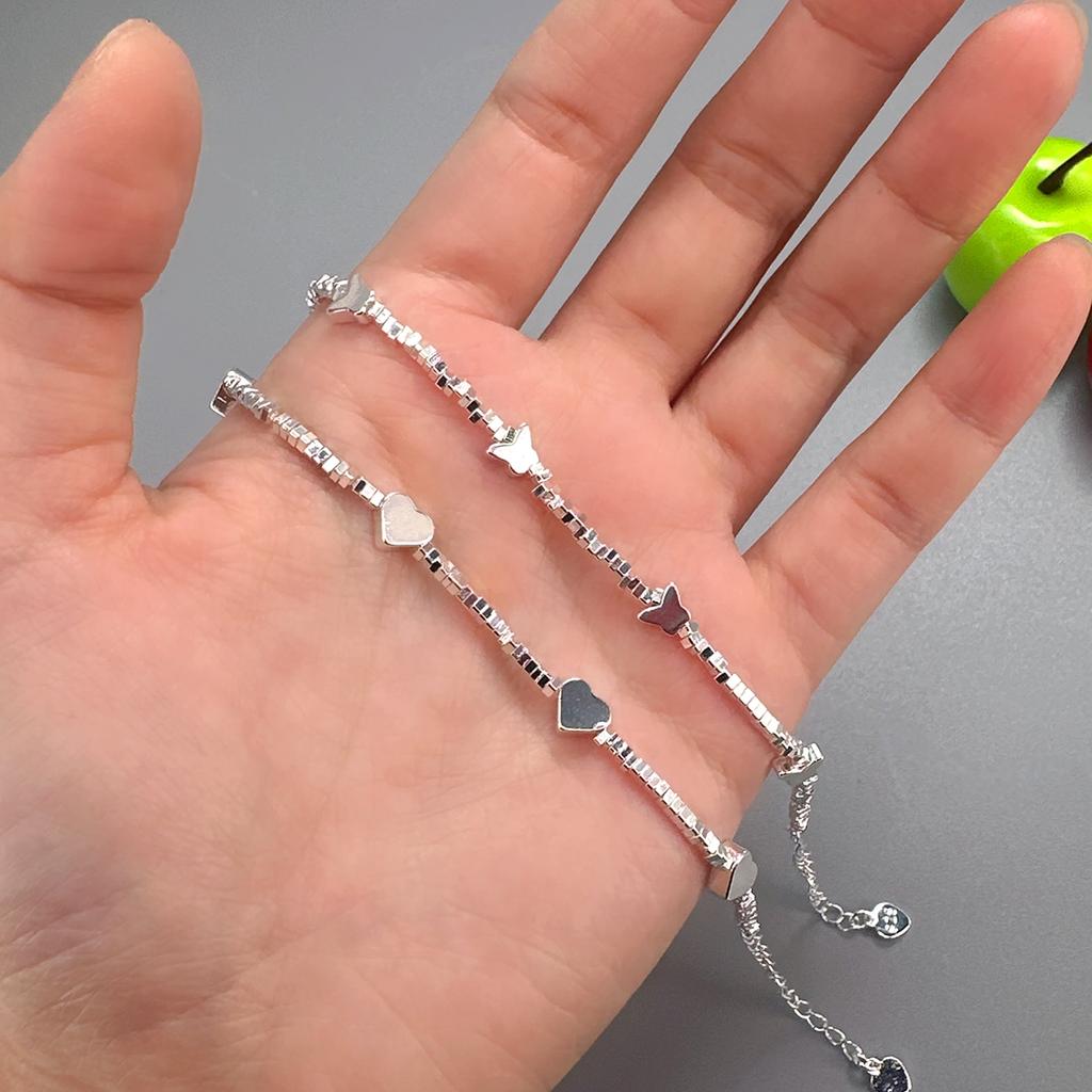 Original Bracelet Handmade Bracelet Delicate Heart Embodiment of Gifts for Friends Lady Accessories Daily Wear Minimalist Teenager Layered Bracelet