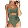 Womens Cutout Swimsuit Cross Back Bathing Suit