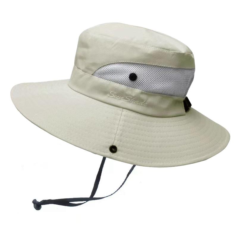 Summer Outdoor Fishing Sun Caps Waterproof UV Protection Wide Brim Bucket Hat Outdoor Climbing Hiking Beach Fisherman Sun Cap