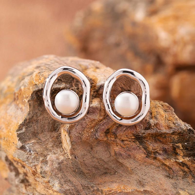 Natural Sea Pattern Stone Hetian Jade Pearl Colored Treasure Necklace Women'S S925 Sterling Silver Pendant Simple Fashion Design Jewelry