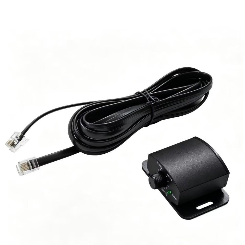 4m/13ft Cable Car Bass Knob Black Car Audio Volume Controller Remote Bass Knob  Bass Level Tuning