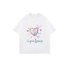 Oversized T Shirt Black Heart And Colorful Lines Supla Bnova Print Casual Wear For Women