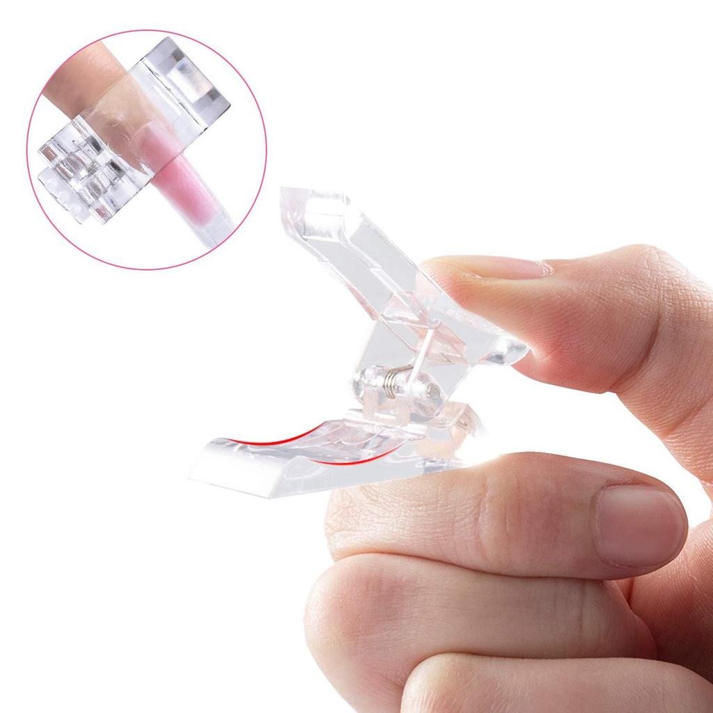 Nail Art Tool Set: Extension Nails with Crystal Molds & Clip, Paperless Forms, Multi-Size Tip Clips
