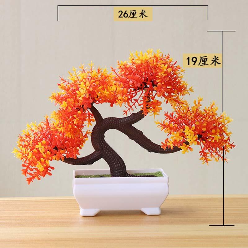 Garden Arrangement Ornaments Plastic Plants Bonsai Small Tree Pot Fake Plant Potted Flower Home Room Table Decoration