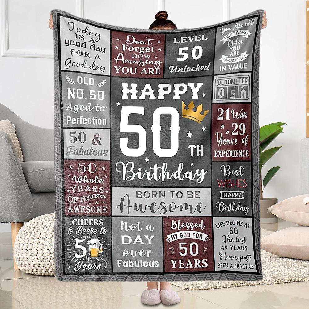 50 Years Of Love And Laughter flannel,Lightweight,Flannel Blanket,Comfortable Blanket, Sofa Blanket, Gift blankets,Holiday Gift Blanket Blankets