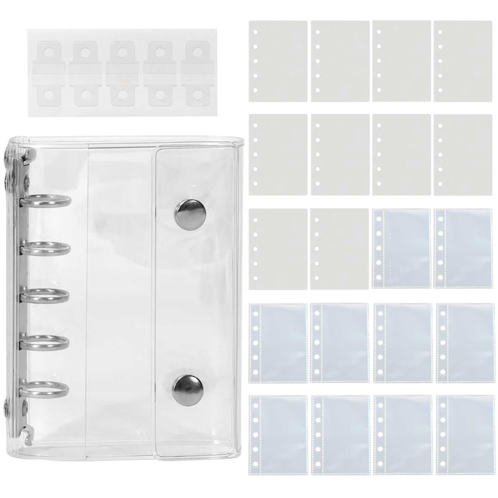 

Transparent sticker M5 clear binder with 10 hard PP backing sheets and 10 Compatible with Lightweight and perfect for storing your favorite idols and