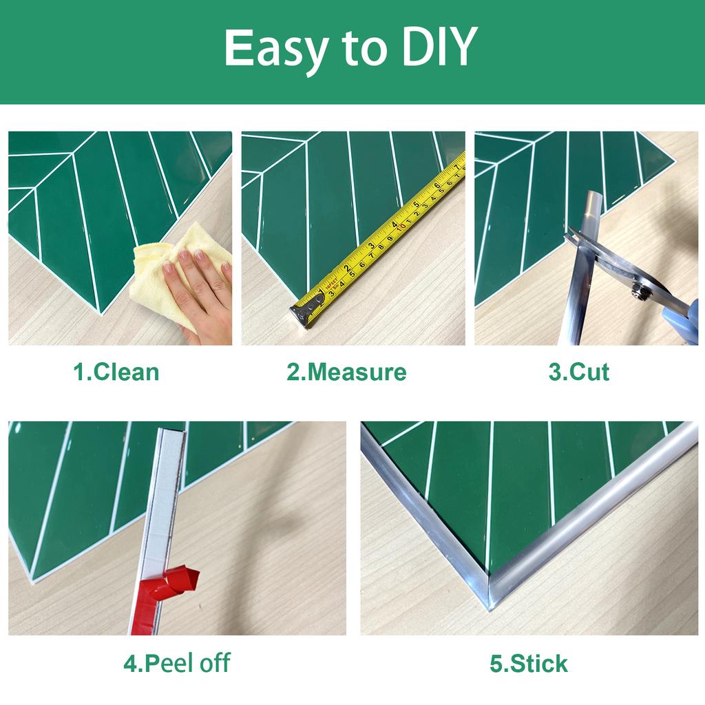 1 Roll Wall Sealing Tape Strip Peel&Stick Wall Tile Trim 3m Edging Trim Liner Flexible Molding for Tile Edge Floor Backsplash