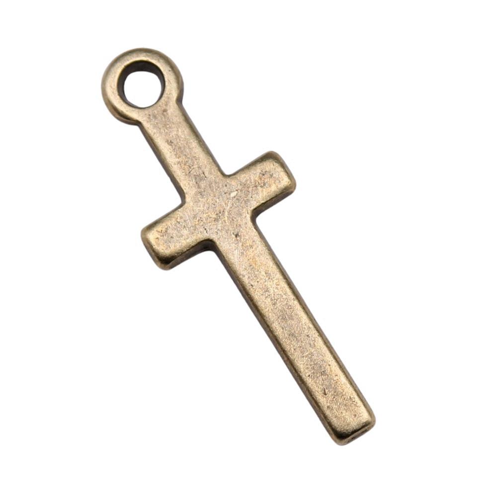 Pingentes de Cruz Clássica em Liga de Metal Multicor Para Joias Cristãs Minimalistas
