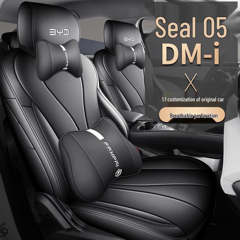 Pernițe pentru scaune auto din piele integrală, pentru toate anotimpurile, pentru BYD Seal 05DM-i - Potrivire universală pentru cinci locuri