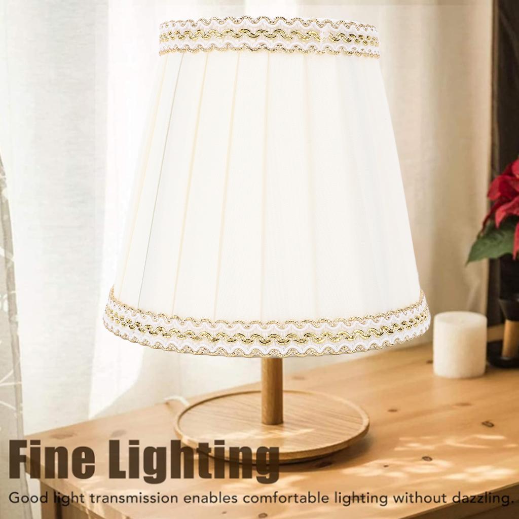 6 Pcs Fabric Lamp Shade Simple Pleated Universal Cloth Lampshade for Floor Table Lamps