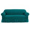 Solid Seersucker Sofa Cover with Skirt Slipcover Furniture Protector for Living Room Office Home Decor Couch
