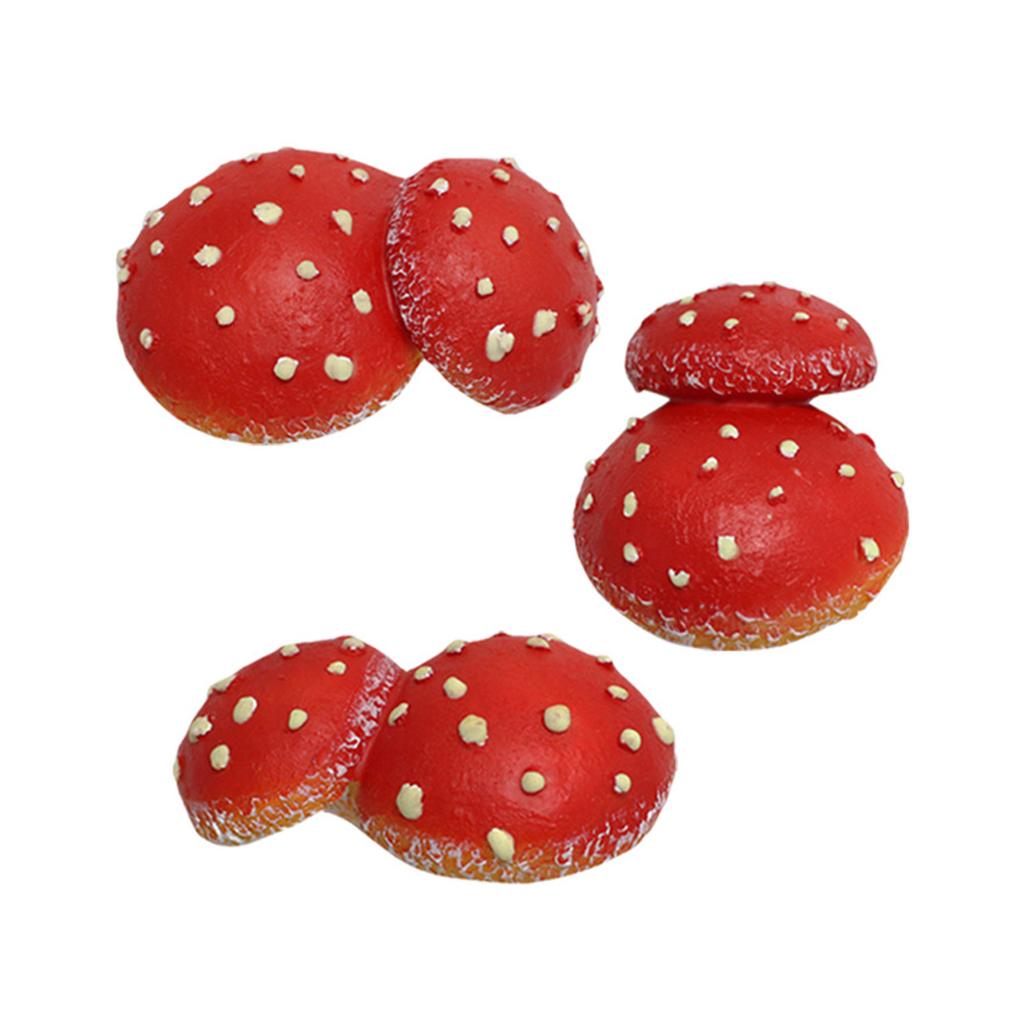 Svítící červené simulační houby mikro krajinné ozdoby domácí zahrada kreativní socha dekor pro narozeniny kolaudaci