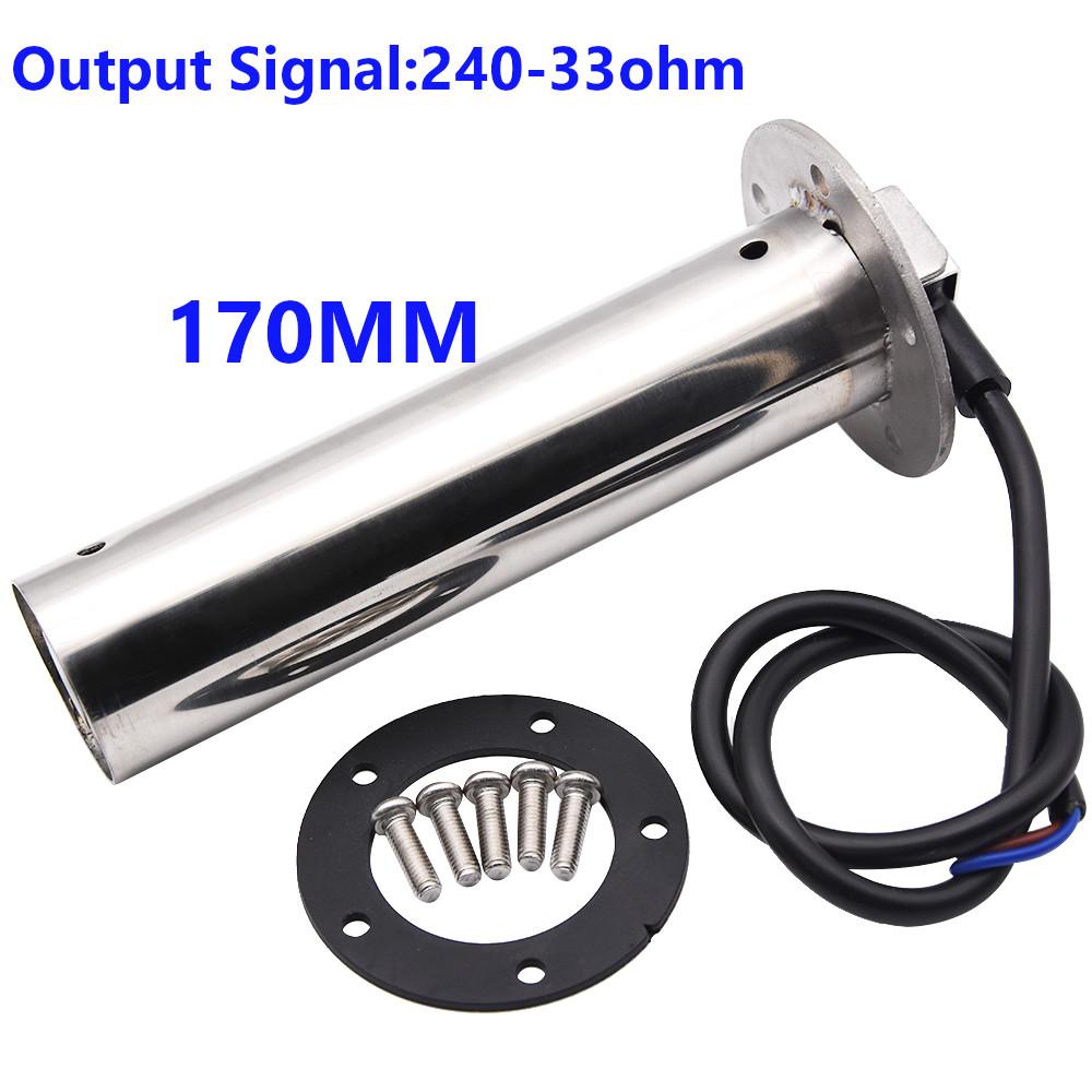 

170MM 175MM 225MM 275MM 650MM Sewage Level Gauge Sensor Fuel Sender Unit Boat Car Fuel Level Gauge Sensors 12V/24V Size 170mm 240-33 ohm