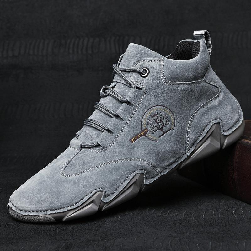 Fashion Big Size Winter Men's Boots Keep Warm Men's Genuine Leather Snow Boots Soft Sole Comfortable Men's Ankle Boots Outdoor Men Shoes