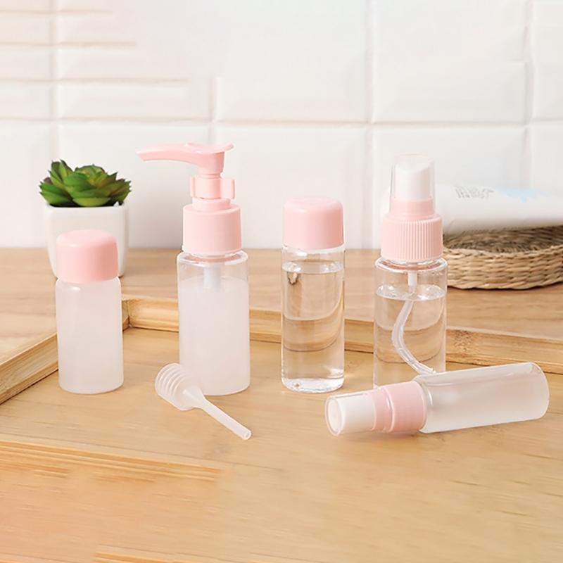 7/9 Pieces Multifunctional Cosmetic Bottles Leak Proof Travel Container Travel Bottles Set for Shampoo Lotion Cream