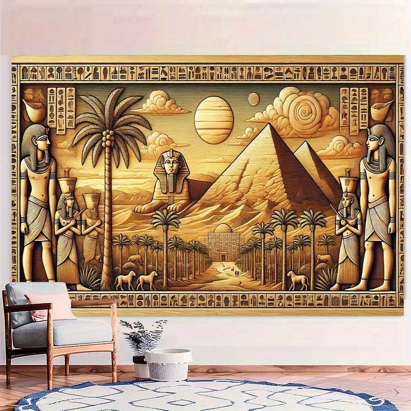 Egyptian-themed party banner, multi-colored ancient Egyptian design background, suitable for indoor and outdoor decoration.