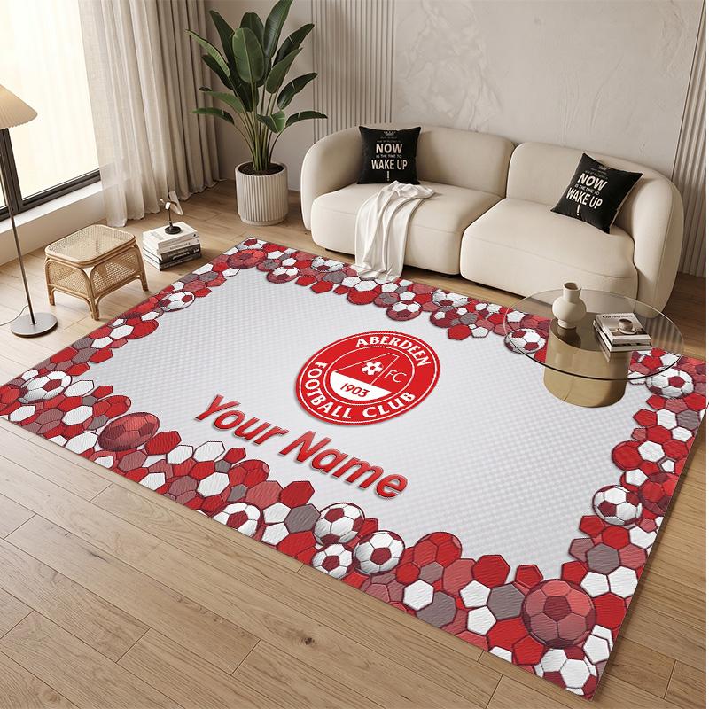 Personalized Crystal Velvet Carpet Aberdeen FC Pattern Non Slip Floor Rug