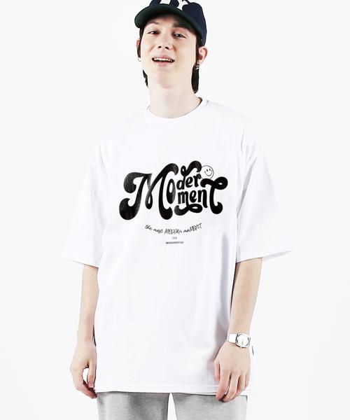 Modernoment Balloon Logo Oversized Short Sleeve T-Shirt [White]