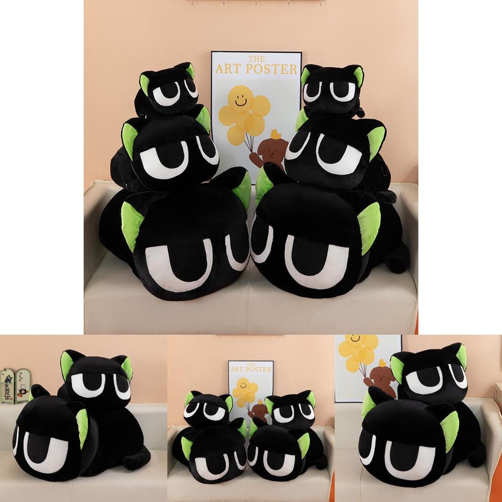 The Legend Of Hei Black Cat Plush Toy Large Cute Cat Pillow Gift For Kids And Adults