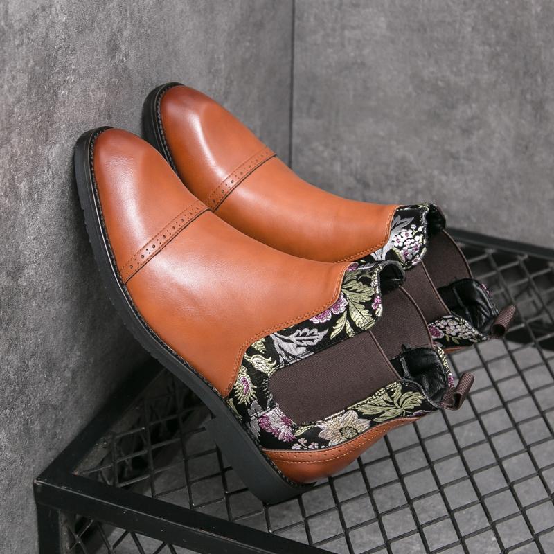 

Кожаная обувь Формальный Дизайн личности Tenis Мужские De Hombre Мокасины Tenis Кабальеро Дизайнерские кроссовки Мода Платье 46 коричневый