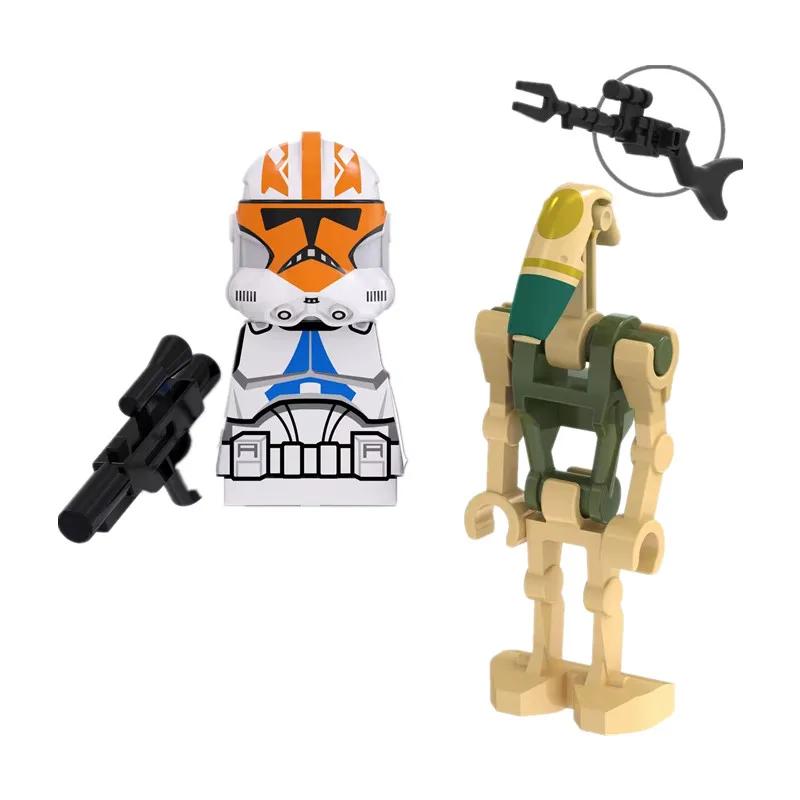 MOC Militärsoldaten Mini Anime Action-Figuren Waffen Roboter Mecha Bausteine Ziegel DIY Spielzeug für Kinder Geschenk