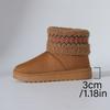 Large Size Cotton Shoes for Women, Winter Ethnic Style, Worn Outdoors with Warm Fleece and Thick Soled Snow Boots