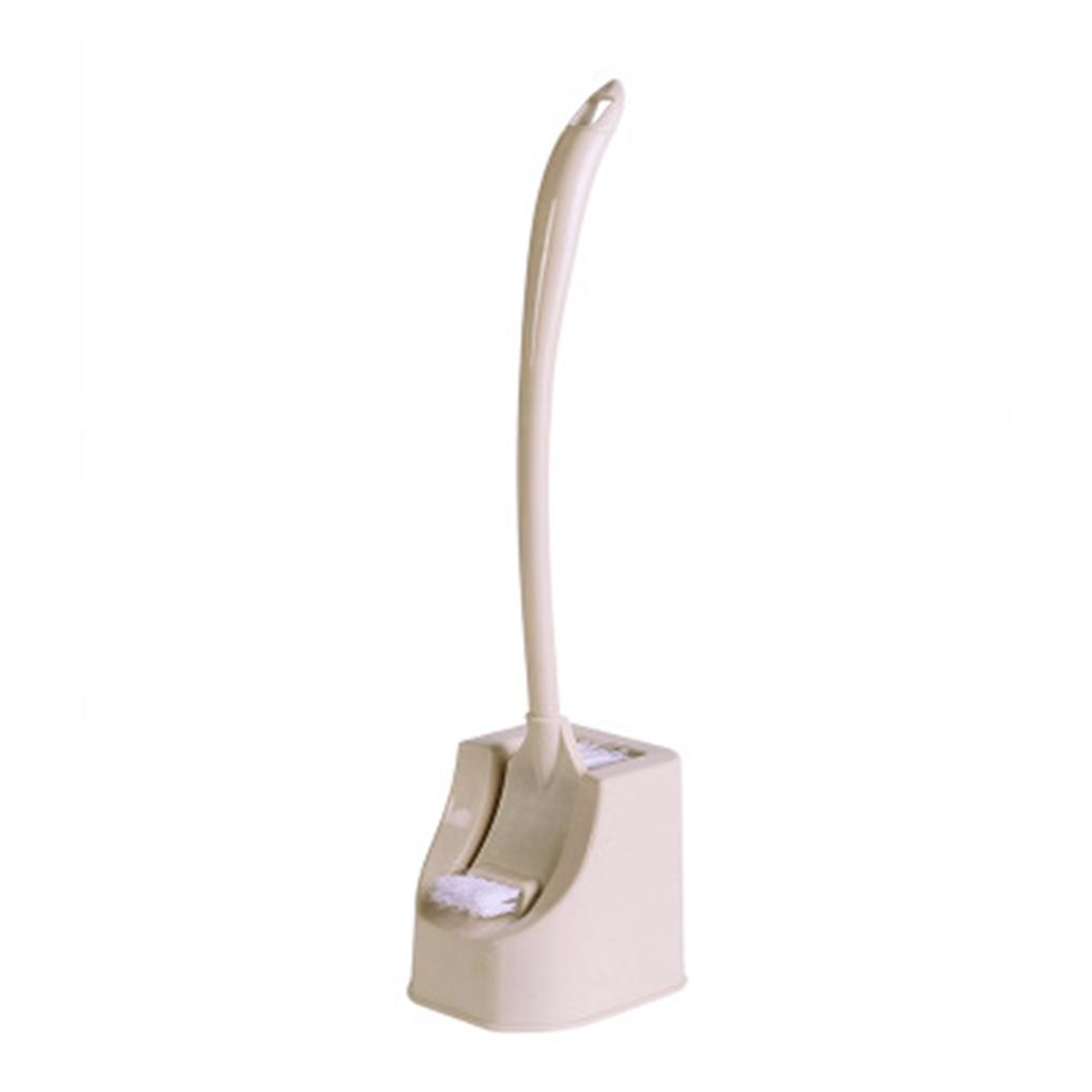 Home Office Bathroom Toilet Brush Set Strong Bristles Good Grips Compact Long Brush Heavy Base