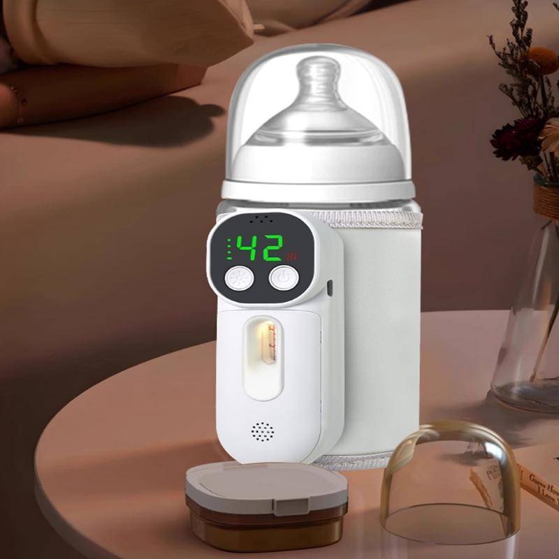 Cordless Milk Bottle Thermal Insulator With Voice Control 18W Fast Heating ABS Fabric Safe Design