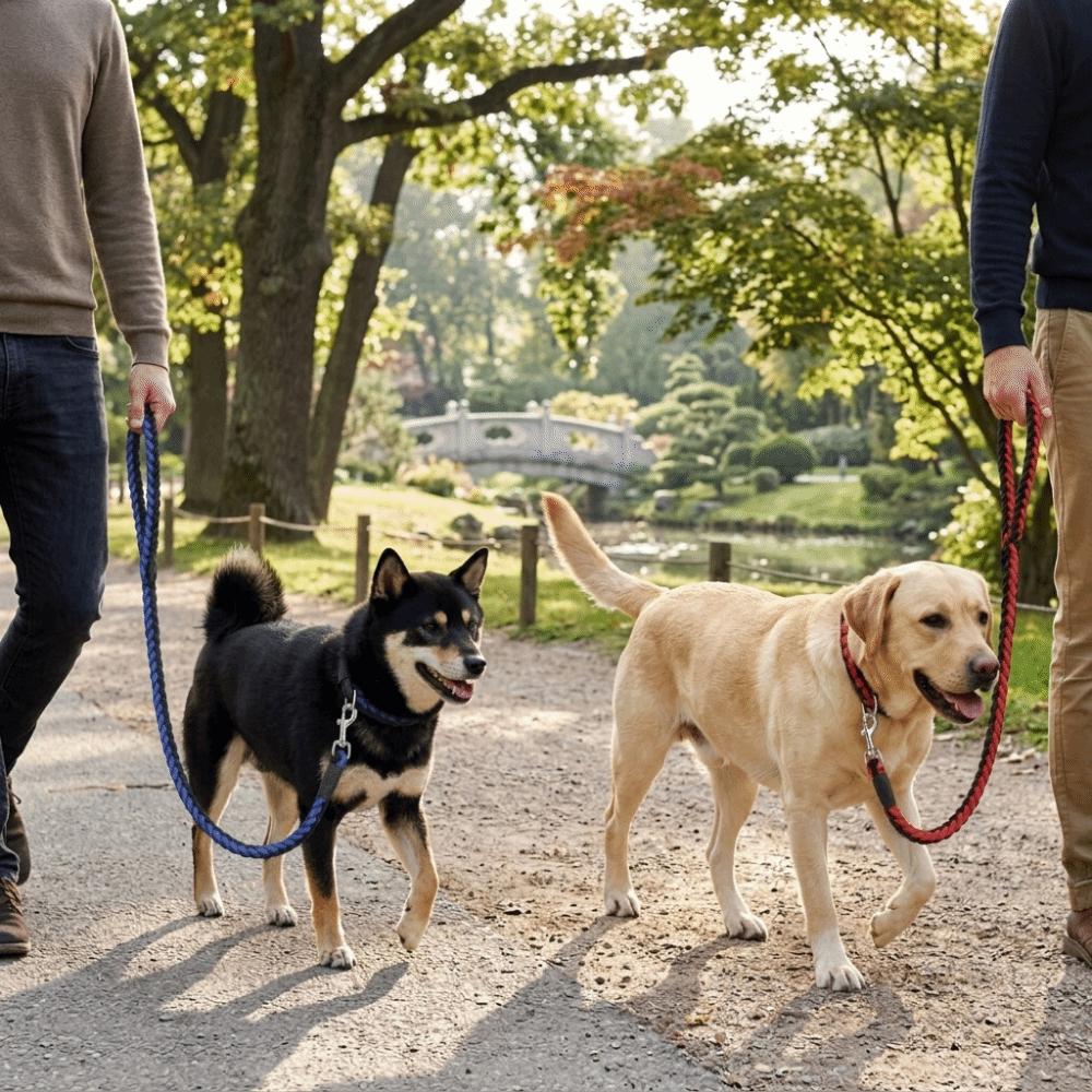 Verstellbare Schlaufe Hund Schlingleine Helle Farbe Haustierseil Komfort Zug Trainierleine Haustiertraining