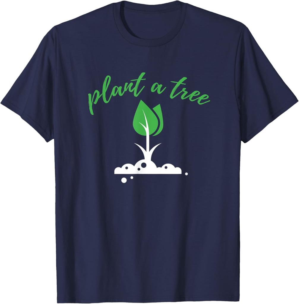 Plant A Tree Graphic Tee Earth Day Environmentalist Casual Cotton TShirt Gift