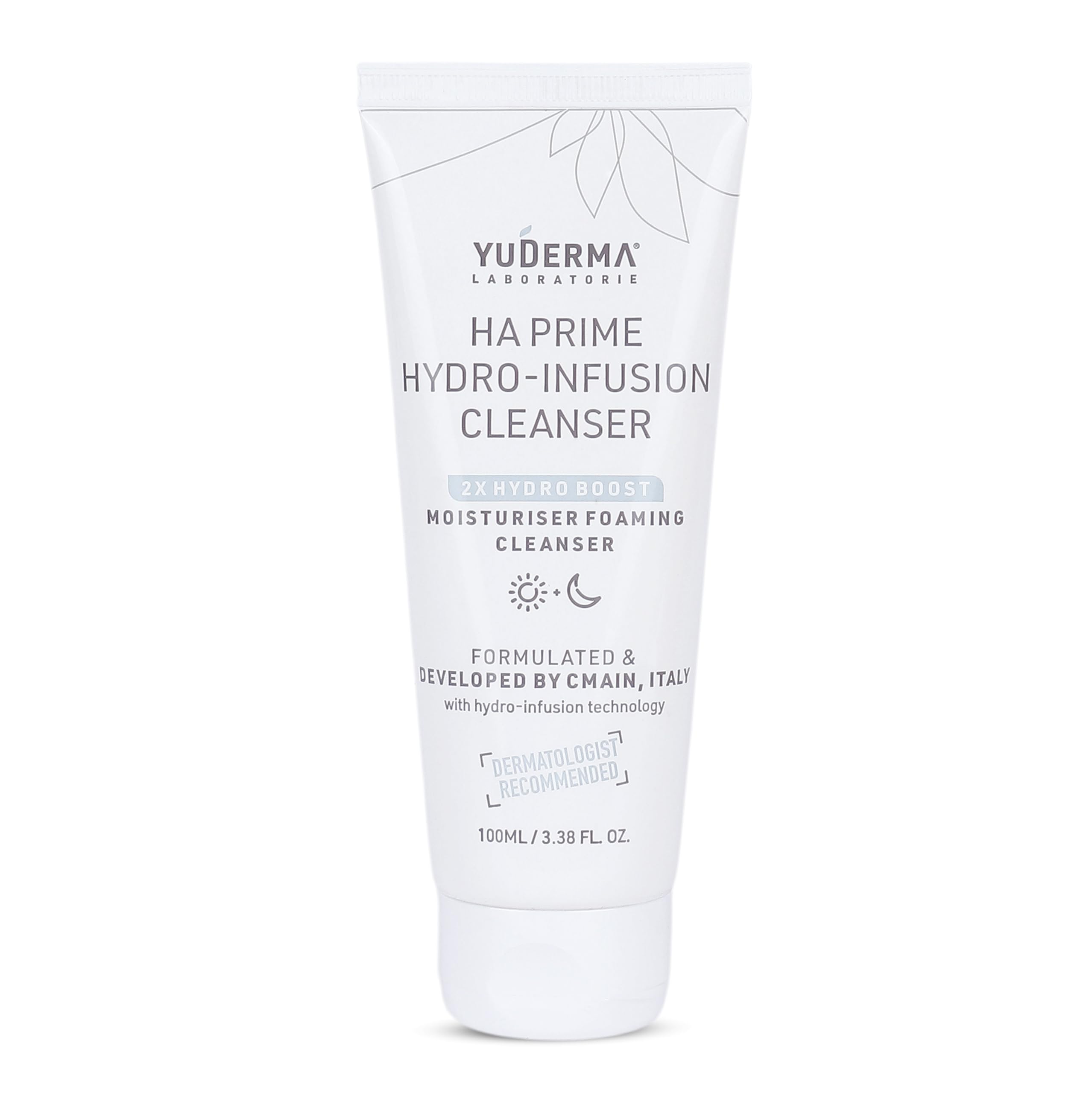 Yuderma HA Prime Hydro-Infusion Cleasner With 2X Hydro Boost Moisturiser Foaming Cleanser, 100 Ml