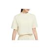 Crop Tops Women's Yellow Crew Neck Moderate (Unisex) Crop Tops CJ3759 113