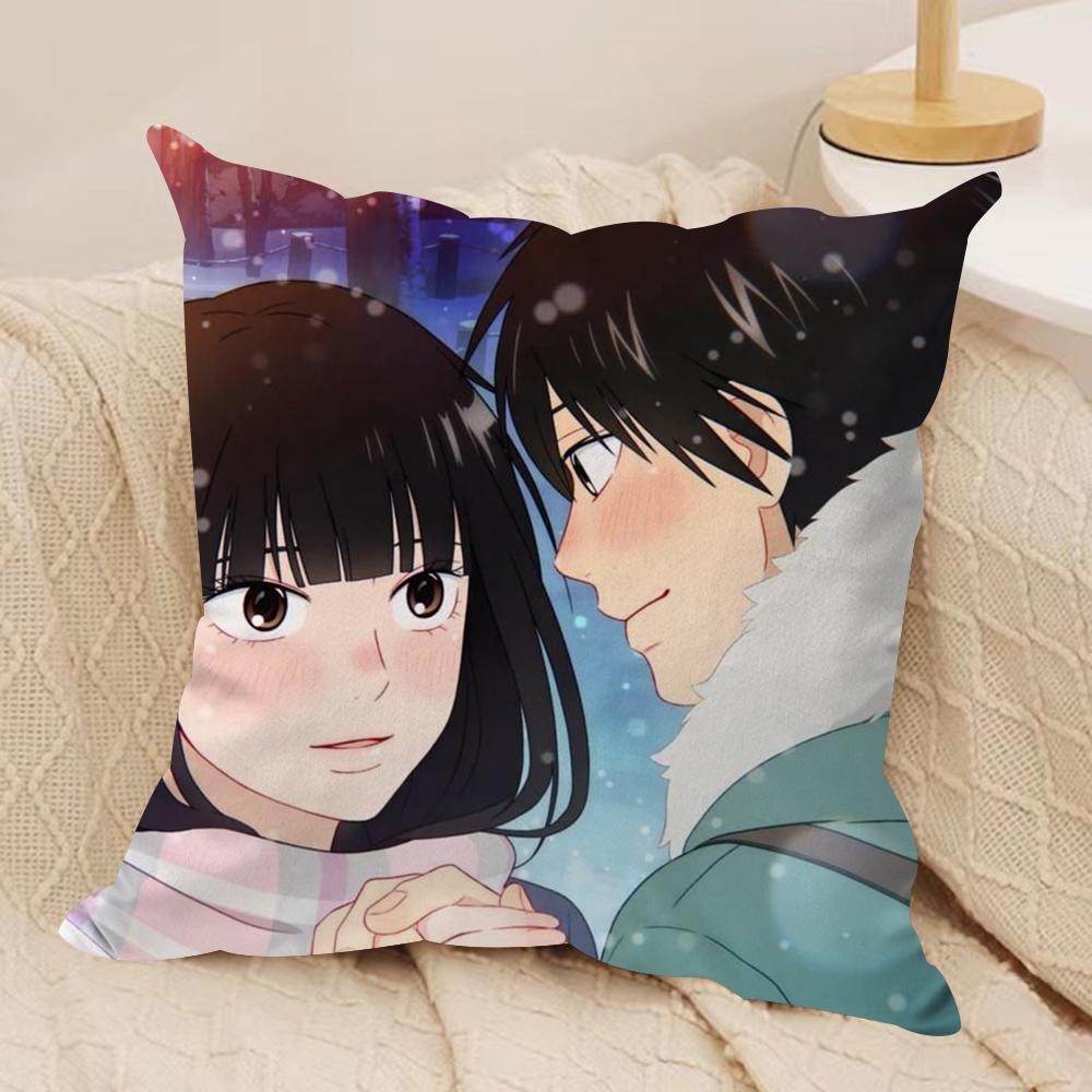 KKimi Ni TTodoke Anime Kissenbezug Weicher Plüschstoff Beidseitig Bedruckter Sofakissenbezug für Alle Jahreszeiten Wohndeko Geschenk