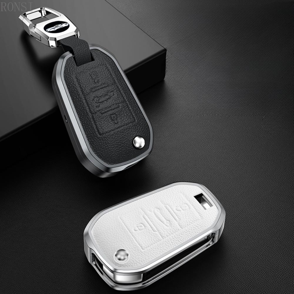Legierung Leder Auto Klappschlüsselhülle Vollabdeckung für Peugeot 3008 208 308 508 408 2008 307 4008 für Citroen C4 C4L CACTUS C3 C6 C8