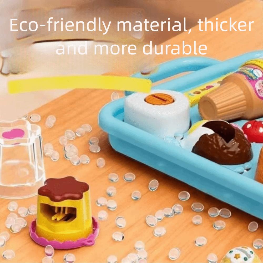 Pretend Play Lunch Box Pudding Toy Little BearShape Play House Toys Pudding Feeding Set  Kids Toy